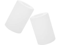 Juego De 2 Cilindros De Vidrio Chapados En Latón De Ø90x130 Mm Para Casquillo E27, Ligeros Y Con Tapa Resistente.