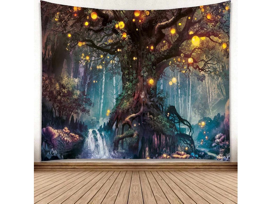 Tapiz Árbol Psicodélico 2025, Tapiz Pequeño De Estilo Retro Para Decoración De Sala De Estar Y Dormitorio 200x150cm