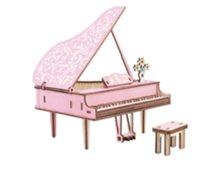 Maqueta 3d De Madera. Piano Rosa. 78 Piezas.