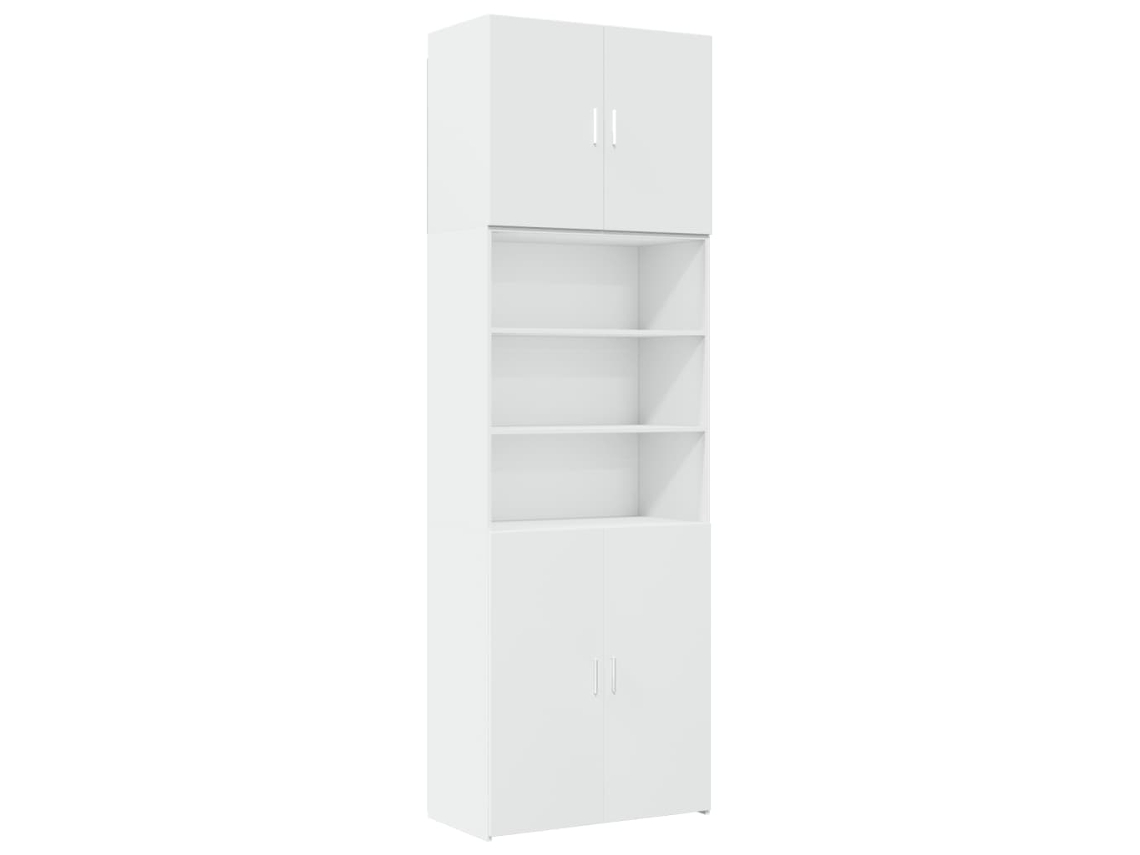 Maison Exclusive - Aparador Alto Madera De Ingeniería Blanco 80x42,5x249 Cm
