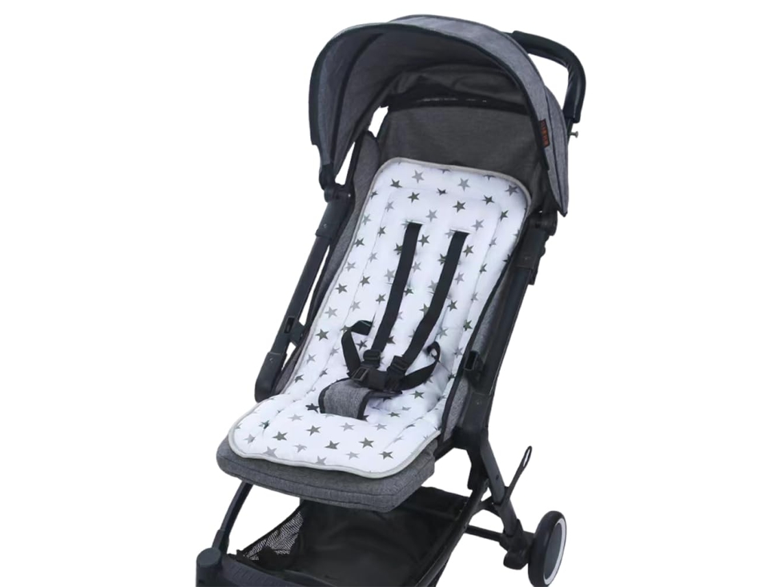 Cojín para asiento de cochecito de bebé, forro transpirable Cuich (blanco)