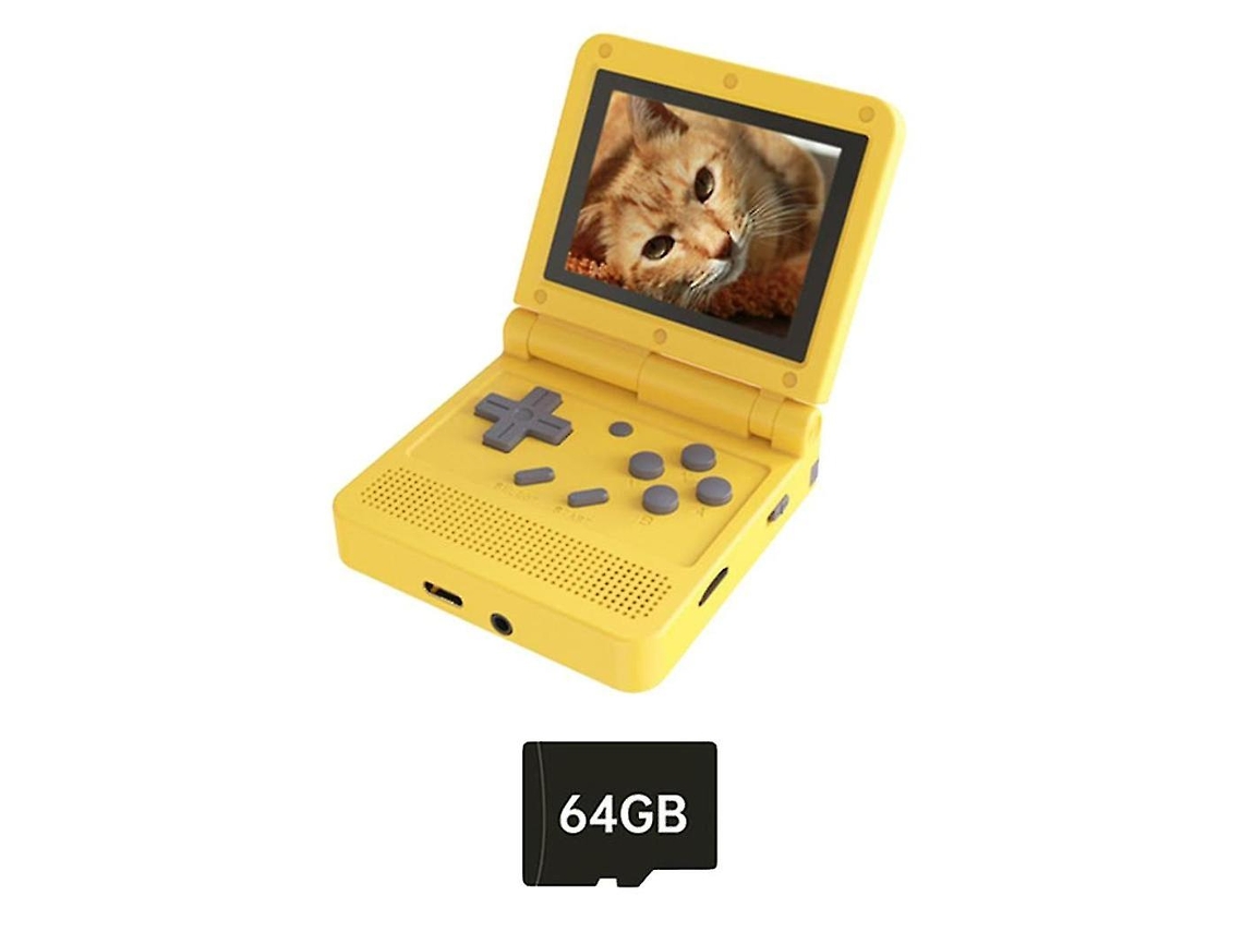 Consola De Juegos Retro V90 De 64 Gb, Pantalla Ips De 3,0 Pulgadas, Reproductor De Juegos Portátil, Miniconsolas Portátiles De Código Abierto