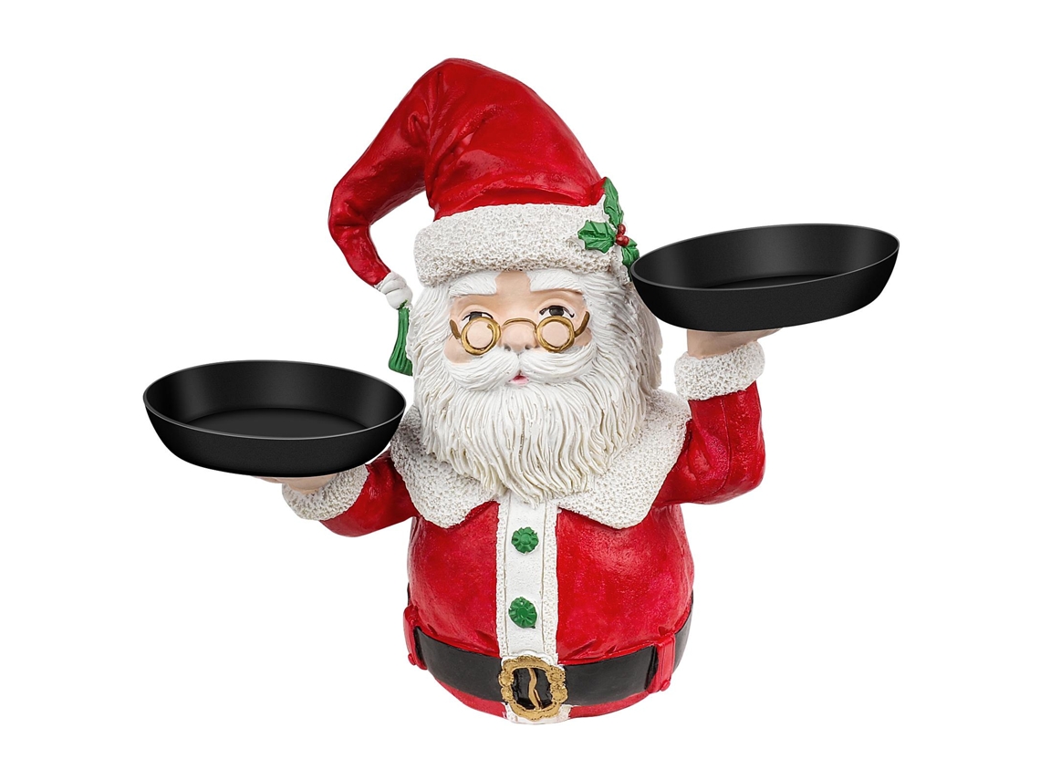 Plato navideño para guardar alimentos, decoración de resina