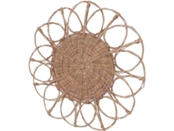 Colgante De Pared Decorativo En Forma De Flor De Ratán Sintético, Superficie Y Tacto Delicados.