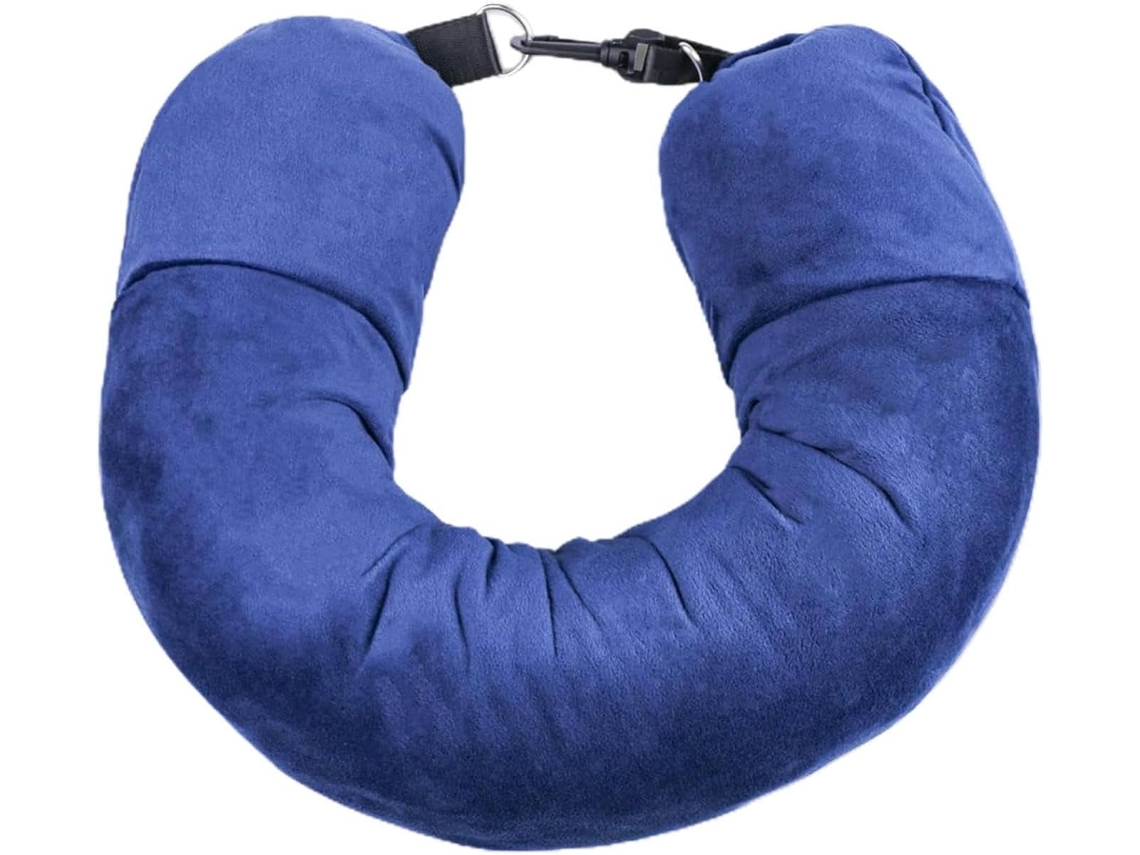 Almohada De Viaje Acolchada Con Funda, Funda De Almohada Cervical Acolchada De Terciopelo Suave.