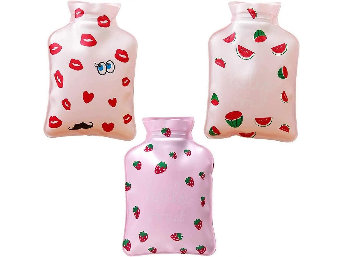 Juego de 3 piezas de mini bolsa de agua caliente y manta de mano, ligero y práctico.