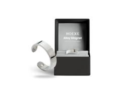 Anillo magnético plateado Hoexe, cómodo para practicar deporte.