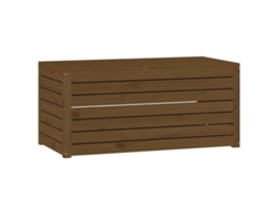 Jardinera de pino macizo, color marrón miel, EXCLUSIVA DE LA CASA (101 x 50,5 x 46,5 cm)