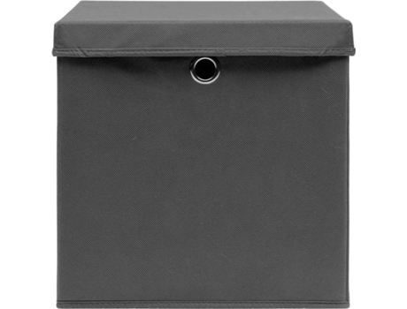 Set 4 Cajas de Almacenamiento VIDAXL Tejido Gris (28x28x28 cm)