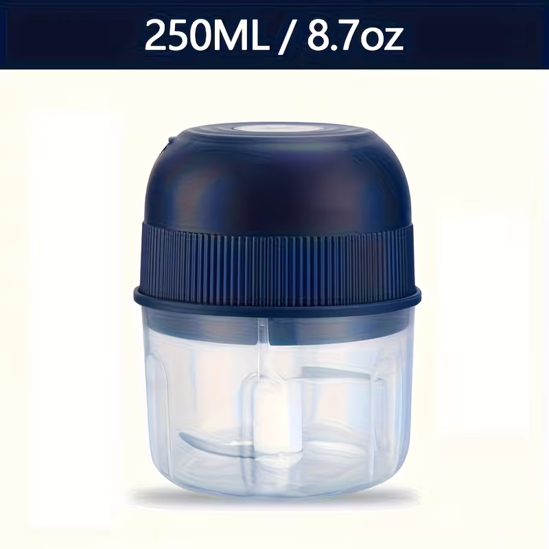 Mini picadora eléctrica, diseño portátil, ideal para usar en la oficina, acampar y preparar alimentos Stelasplen (capacidad de 250 ml)