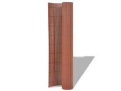 Valla de jardín de PVC de doble cara 90x300 cm Marrón MAISON EXCLUSIVE