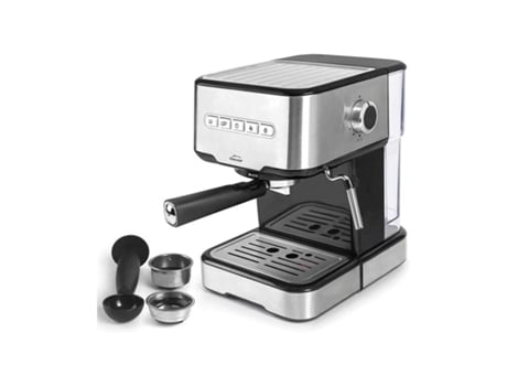 Cafetera LACOR Expresso com 2 saídas de café y função de aquecimento/vaporização do leite