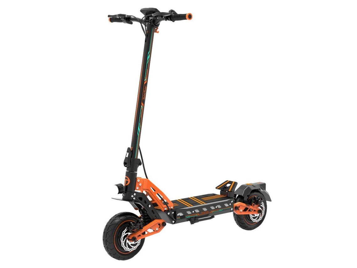 Patinete eléctrico Drivetron DT10, dos motores de 1400 W, 60 km/h, batería de 48 V y 20,8 Ah, autonomía de 65-75 km, plegable, color naranja
