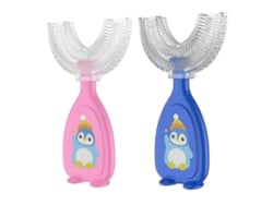 Cepillo de dientes 360° para una limpieza dental completa, cabezal de silicona suave, forma de U, ideal para blanquear los dientes de los niños, adecuado