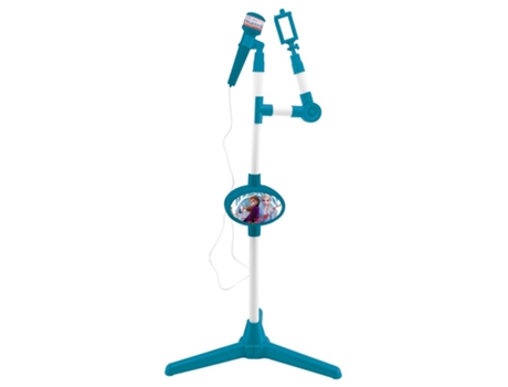 Micrófono DISNEY Con Pie Luminoso Ajustable y Altavoz Efectos Sonoros Frozen (Edad Mínima Recomendada: 4 años)