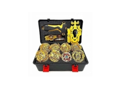 Set De 8 Beyblades Dorados Gyro Burst Con Lanzador Y Caja De Almacenamiento Portátil, Regalo Para Niños.