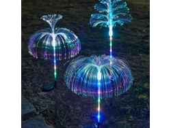 Nueva lámpara de fibra óptica para exteriores con forma de medusa, impermeable, decorativa, para jardín, ambiente navideño, Rosewell