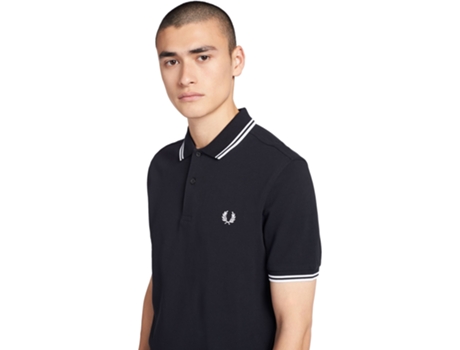 Polo de Hombre FRED PERRY Marino Blanco Twin Sintetico Negro (2XL)