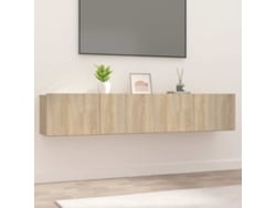 Muebles de TV 2 piezas 80x30x30 cm Derivados de madera Roble Sonoma Dkd Decoración del hogar