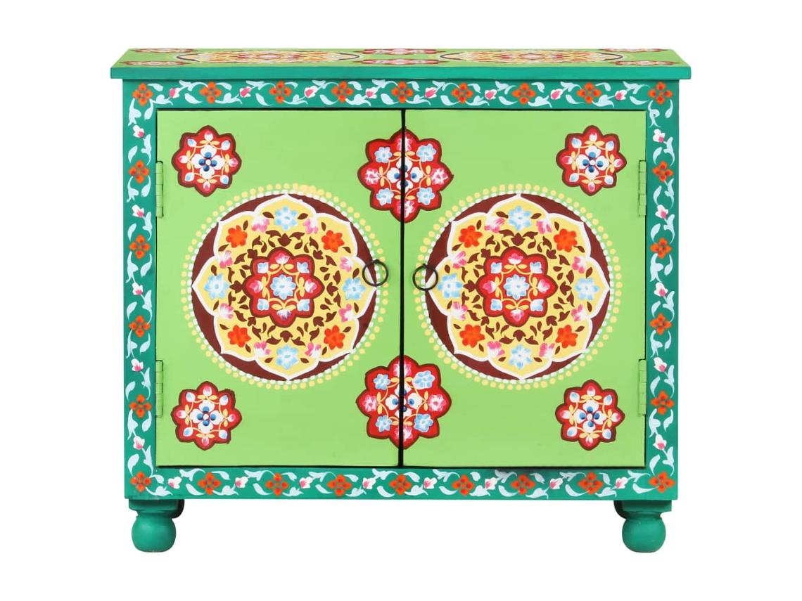 Maison Exclusive - Aparador Madera De Mango Pintado A Mano Multicolor 70x35x60 Cm