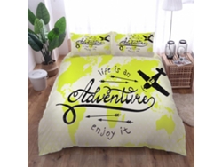 Juego Ropa Cama Funda Nórdica Microfibra Niños Adultos Juego Piezas Almohada 220x240cm 220 X 240 Cm 65