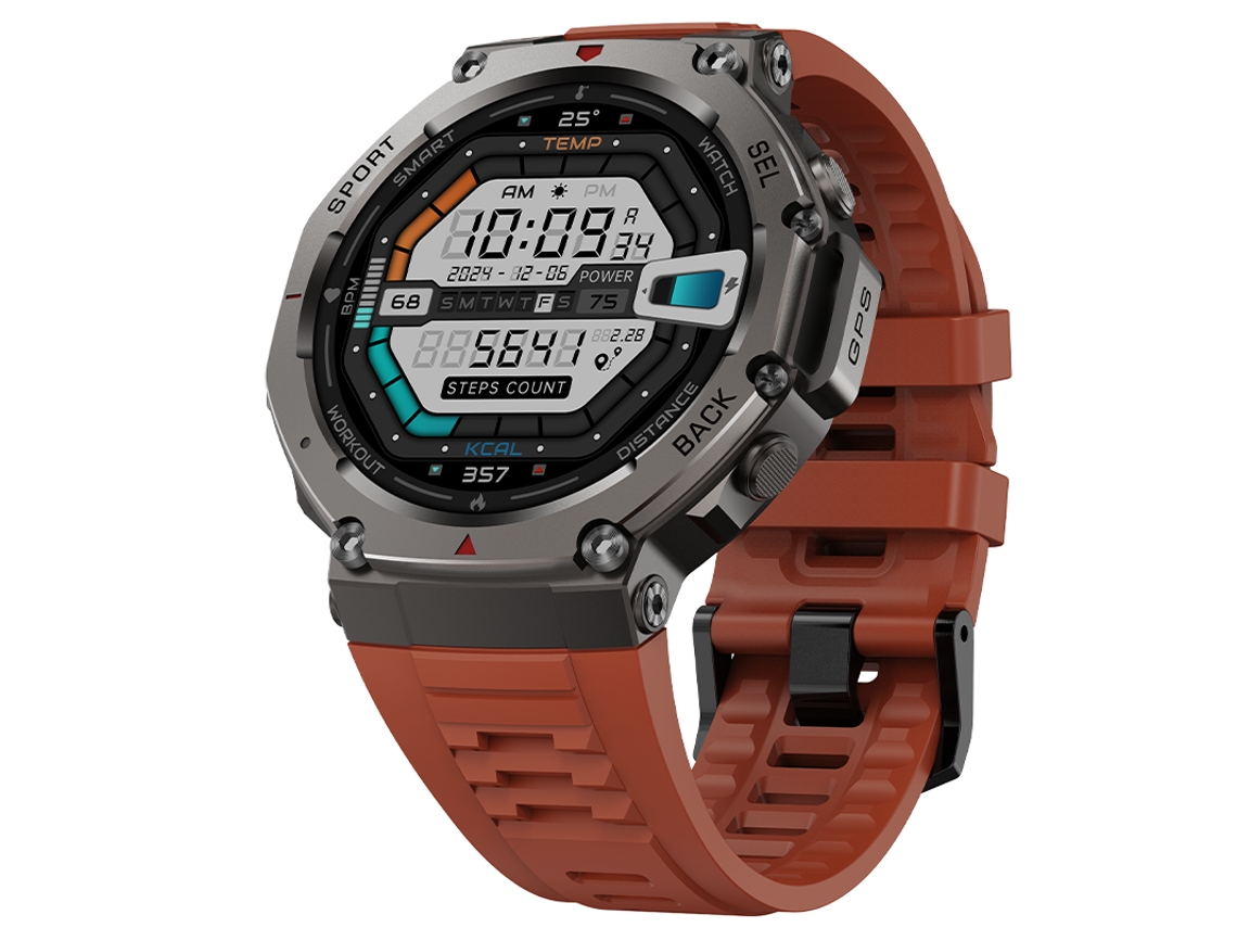 Smartwatches deportivos rojos con GPS - Acabado Premium Garantizado