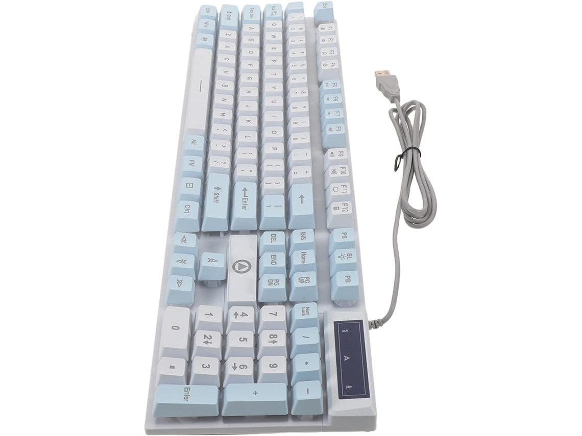 Teclado Mecánico Inalámbrico Estilo Retro Azerty 104 Teclas Abs Robustas Caracteres Nítidos Ideal Jugar