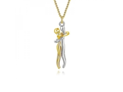 Collares De Pareja Abrazo Cariñoso Colgante Simbolo De Amor Regalo De Moda Gjv Oro