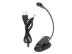 Lámpara LED con clip 2026 con rotación de 360 grados, luz de lectura blanca de 5000k/6000k.