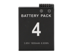 Batería recargable para cámara deportiva, 1800 mAh, repuesto para cámara de acción.