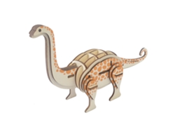 Modelo de madera 3D. Brontosaurio. 36 piezas. DAM