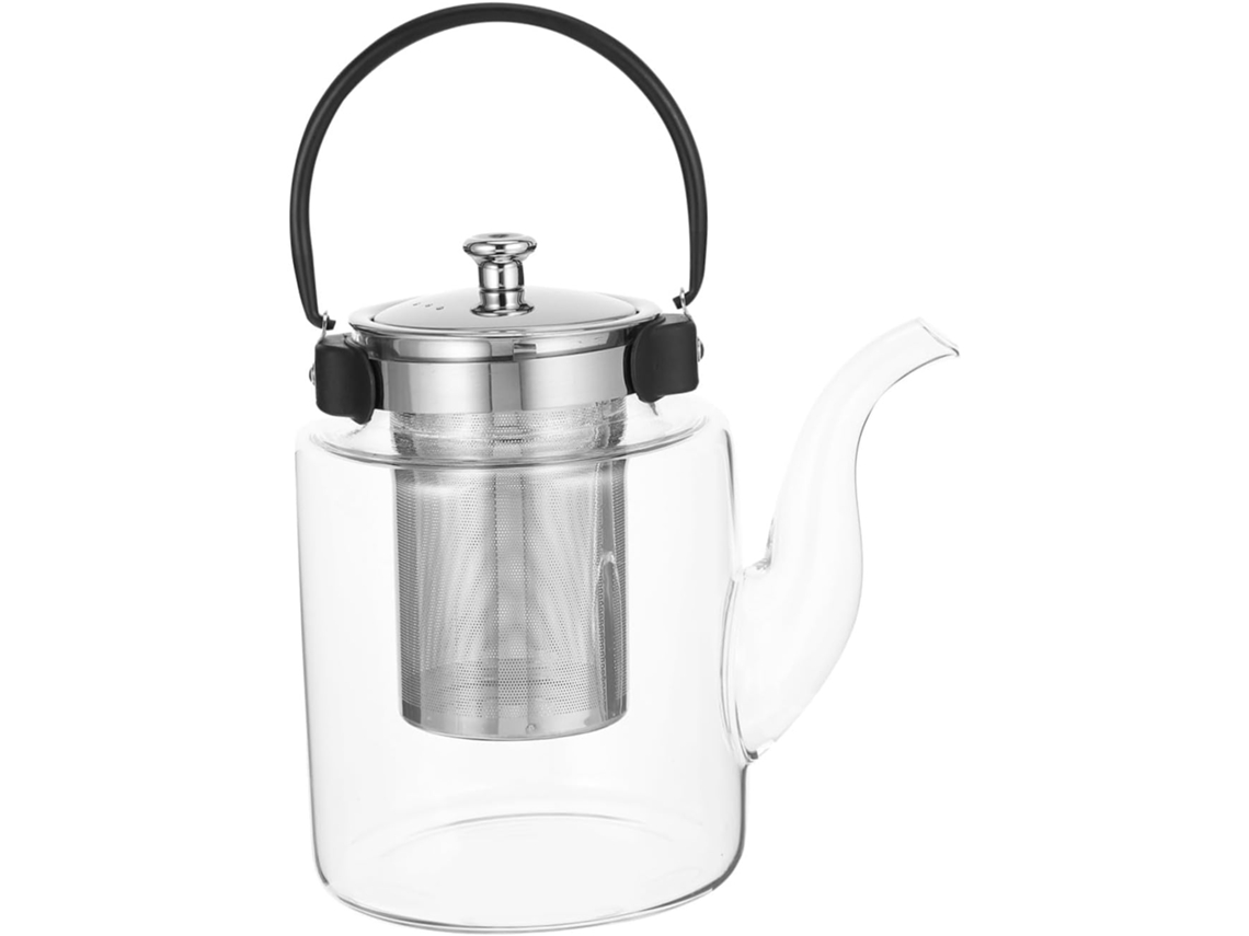Tetera De Vidrio Transparente Con Filtro Aislante De Acero Resistente Al Calor Y Tetera.
