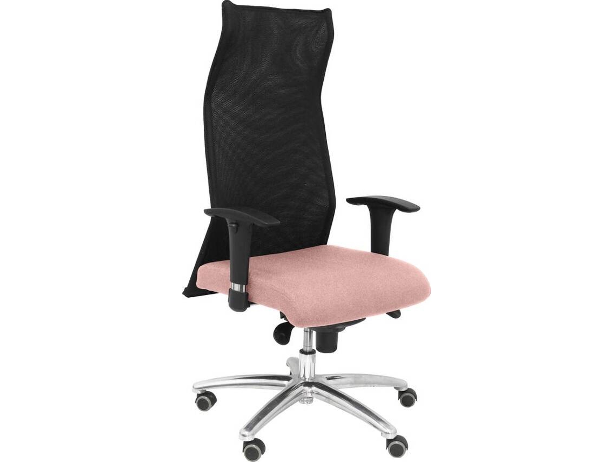Silla de Escritorio Ejecutiva PYC Sahuco Rosa con ruedas antiarañazos (Brazos Ajustables - Malla)