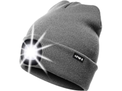 Omni-gorro De Lana Com Luz Led Recarregável Impermeável 4 Luzes Ultra Brilhantes Para Corrida Camping Outdoor Gris