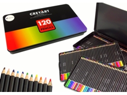 Juego de 120 crayones de cera para artistas en recipiente metálico B.active
