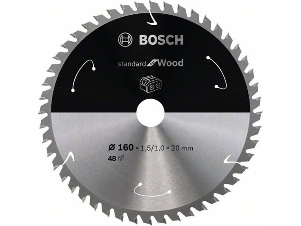 Disco de Sierra Circular BOSCH Standard para Madera Para Sierras a Batería 160x1.5/1x20 T48