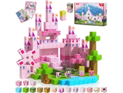Modelo de rompecabezas Castillo de la princesa Modelo Zh 010, Bloques de construcción magnéticos, 100 bloques magnéticos, Castillo de construcción, Castillo
