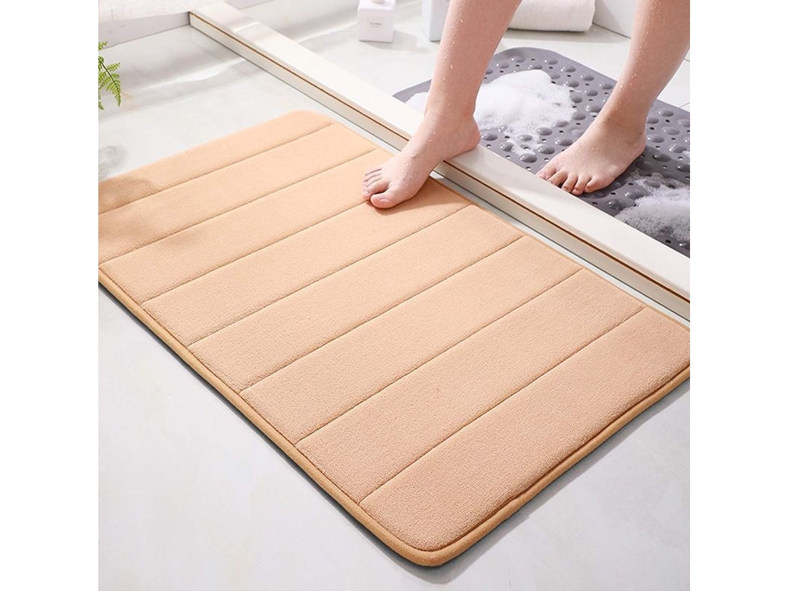2026-tapete De Baño De Espuma De Memoria 15.5"x23" Coral, Antideslizante, Absorbente, Suave, Lavable A Máquina