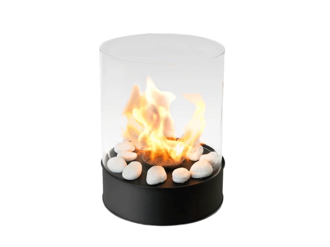 - Chimenea De Bioetanol De Sobremesa Chantico Glassfire Chimenea De Bioetanol Portátil Con Tecnología Commerce, Vidrio Cilíndrico