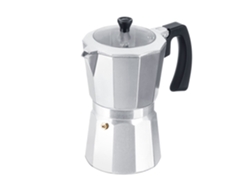 Cafetera De Aluminio Con Tapa Transparente Y Capacidad Para 9 Tazas.