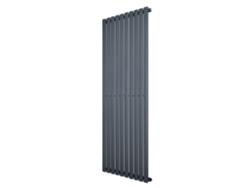 Radiador ovalado de una sola columna 1600x600 mm - Gris antracita | Acero al carbono, 1,5 mm, 1406 W | Diseño elegante | Alta