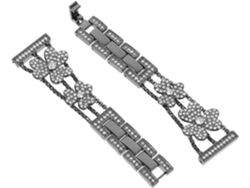 Correa Metal Reloj Pulsera Banda Brillante 4 40mm Brillo Bandas Antideslizante Suerte Caso