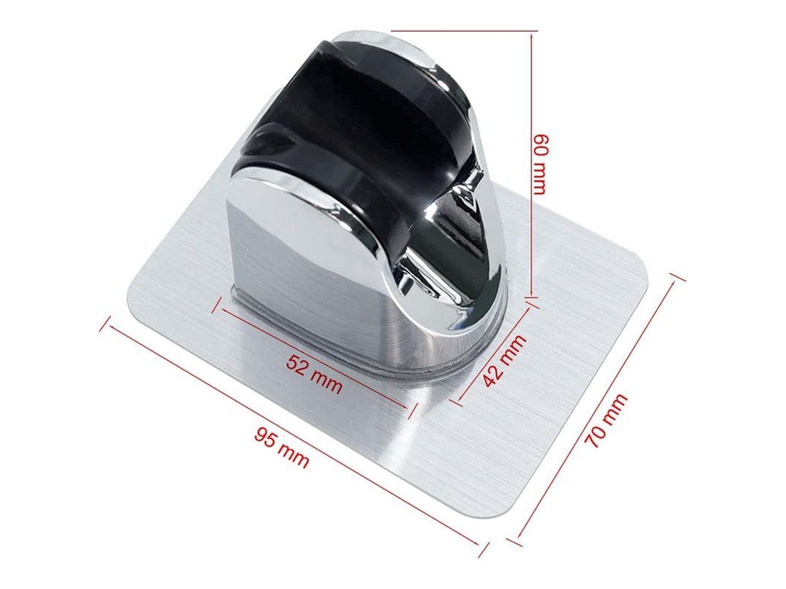 Soporte De Ducha Sin Taladrar Con Adhesivo 3m, Universal, Ajustable A 45°, Capacidad De Hasta 18 Kg.