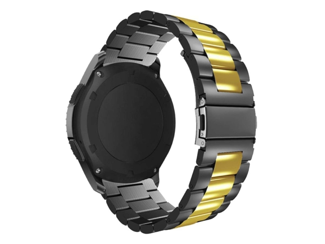 Correa Acero Inoxidável Adaptable Negro y Dorado para Huawei Watch Gt 42Mm