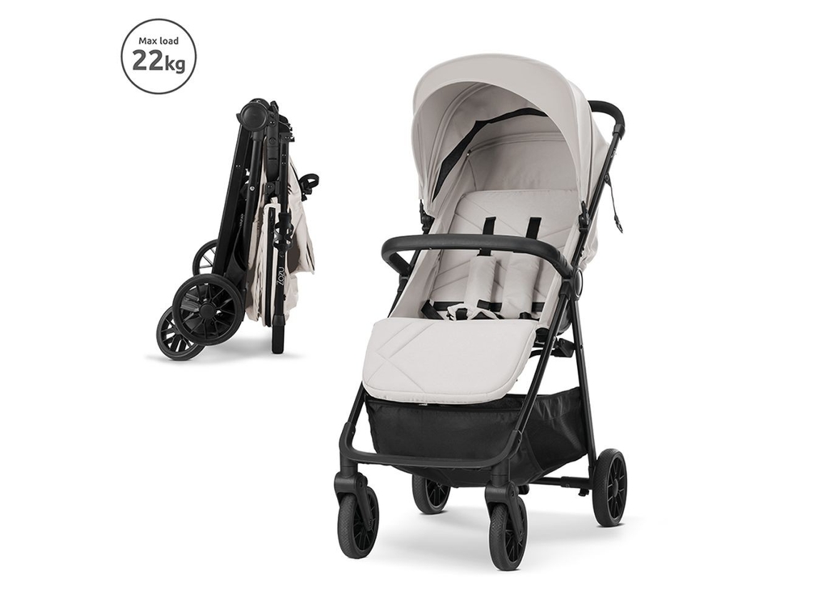 Silla De Paseo Lorelli Zozu Ligera Y Plegable Hasta 22 Kg - Beige Latte