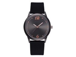 Reloj De Pulsera Vansvar Quartz Con Correa De Piel Sintética Y Esfera Con Estampado De Sandía, Unisex (negro)