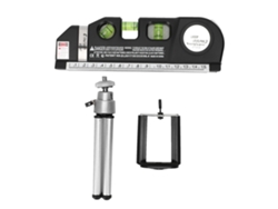 Nivel Láser Multifuncional, Regla Vertical Y Horizontal De 45 Grados Con Indicador De Burbuja, Cinta Métrica Y Trípode.