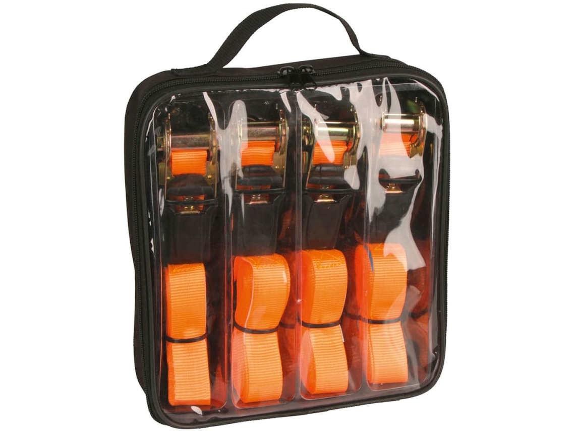 Conjunto 4 Correa de sujeción KERBL Naranja Poliéster