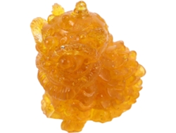Figura de cachorro chino, cristal amarillo, estatua decorativa de 6 piezas, escultura de animal de resina y piedra, miniatura, GOKOCO