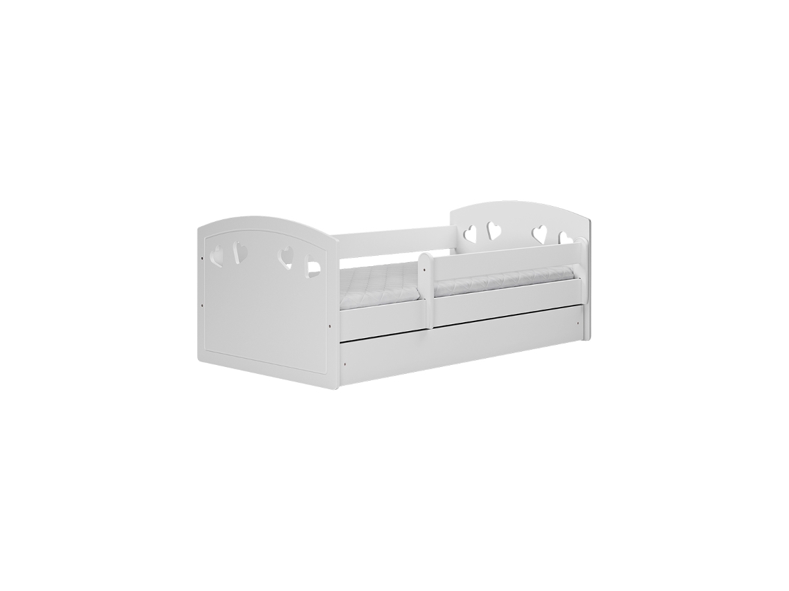 Cama 80x180 Somier Y Cajón Incluidos Kocot Kids Julia Blanco